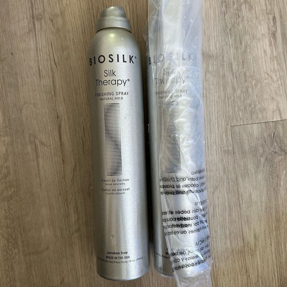 BioSilk Silk Therapy Finishing Spray Natural Hold - 10 fl oz Cans - Set of 2